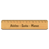 Règle made in France en bois personnalisée avec dessin