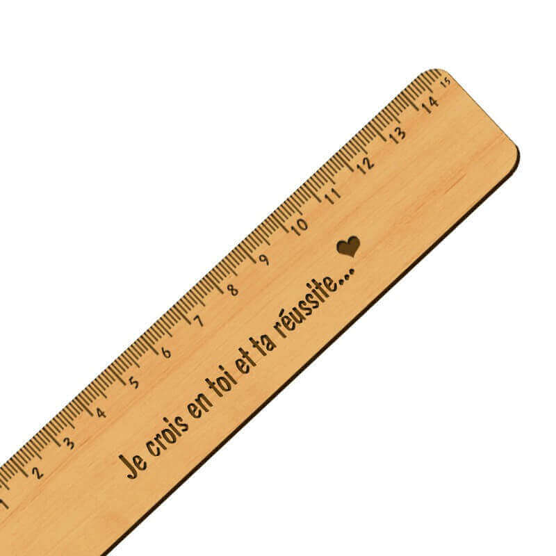Règle personnalisable artisanale en bois