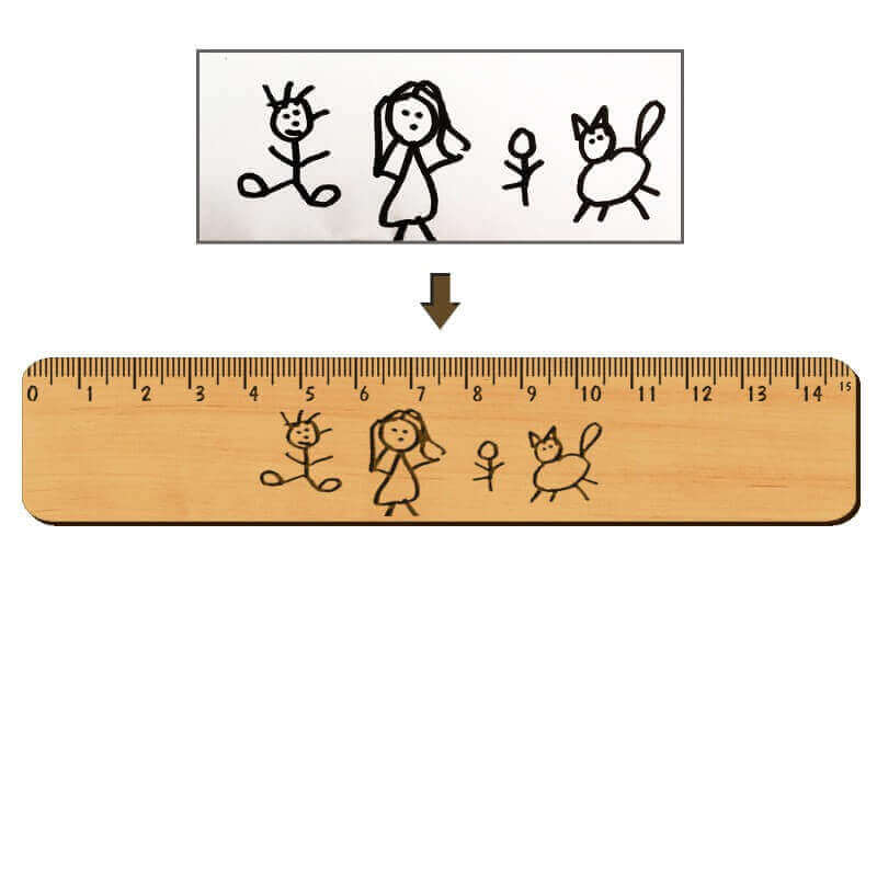Règle personnalisé en bois fabrication Française