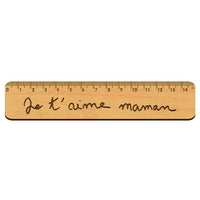 Règle personnalisé avec dessin ou écriture - Artisanale en bois - 151 x 30 mm - macreationperso