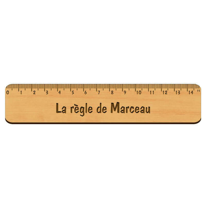 Règle personnalisée made in France en bois - 151 x 30 mm