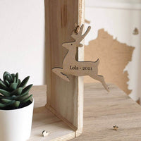 Renne de Noël en bois  à graver