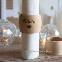 Rond de serviette arbre de vie personnalisé en bois