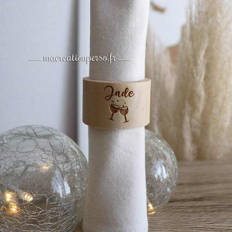 Rond de serviette personnalisé Prénom Jade