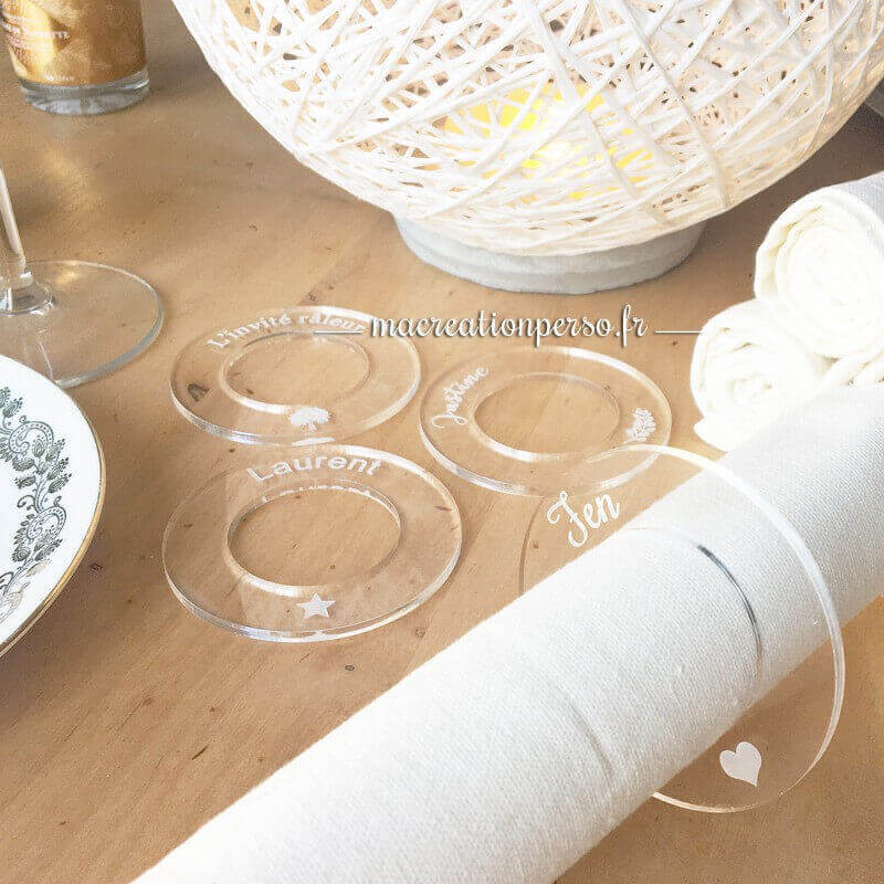 Ronds de serviettes personnalisés made in France