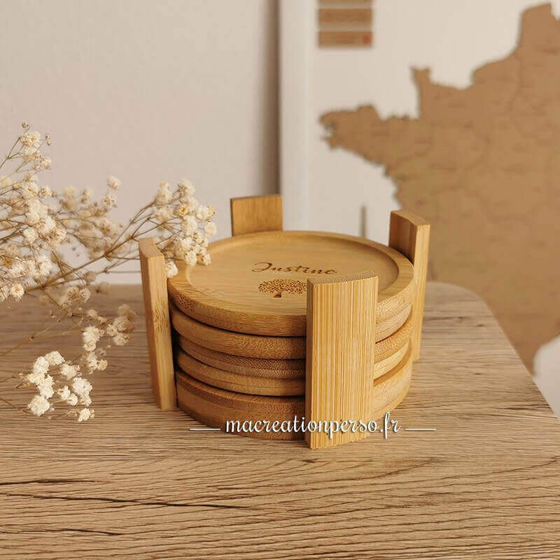Sous-verres originaux gravés