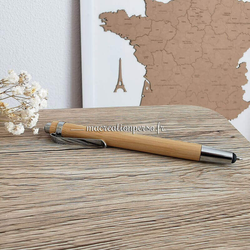 Stylo personnalisé en bambou