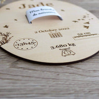 Support bracelet de naissance bébé personnalisé souvenir