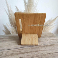 Support de tablette bambou personnalisable sur pied