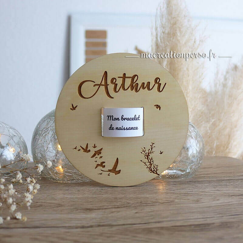 Support personnalisé pour bracelet de naissance maternité