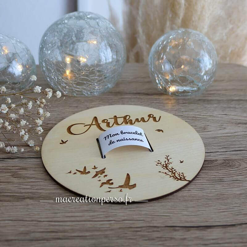 Support personnalisé pour bracelet de naissance maternité