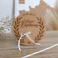 Support pour porte alliance en bois vernis