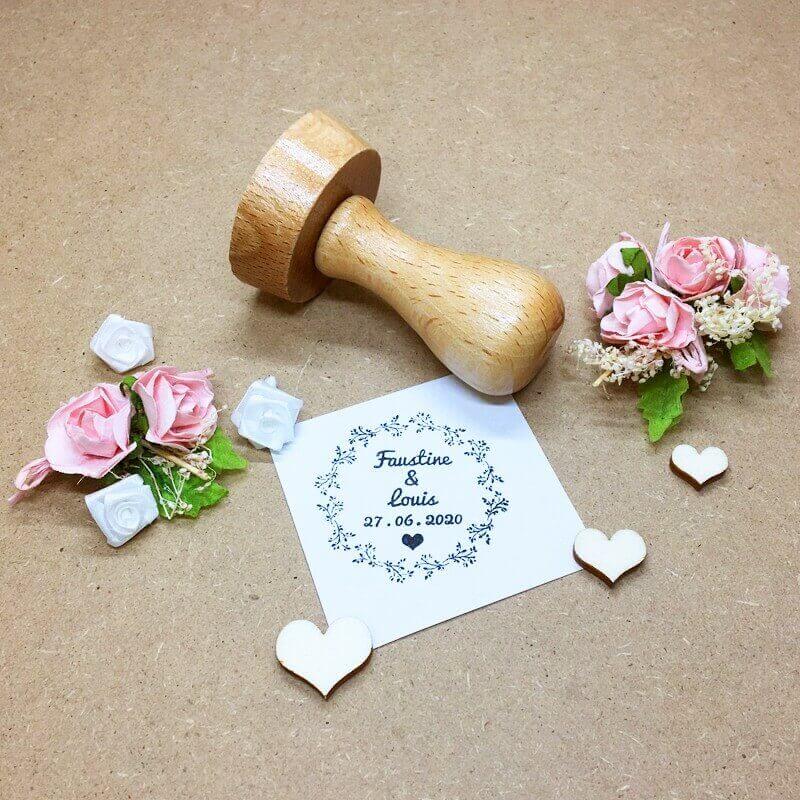 Tampon mariage champêtre personnalisé original