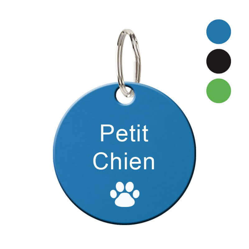 Trois coloris de médaille animaux en métal ronde 27 mm personnalisable