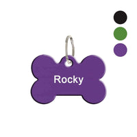 Trois couleurs de médaille chien en métal os personnalisable