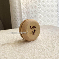 Yoyo jouet en bois personnalisé prénom Lya