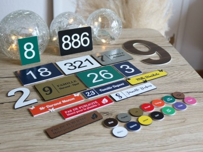 Ou faire une plaque de boite aux lettres ?